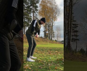 A bit thin and left of the green, good chip on and I cleaned it up! #golf #shorts #golfshorts