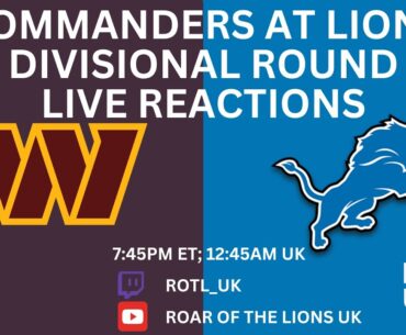 Commanders at Lions LIVE REACTIONS Play-By-Play | NFL 2024 Playoffs Divisional Round