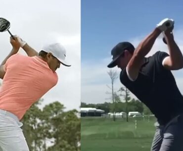 Brooks Koepka takeaway and downswing Mirrored Slow-Motion for self-training