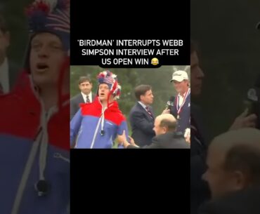 'Birdman' Interrupts Webb Simpson Interview After US Open Win