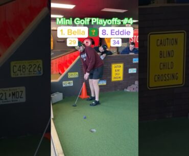 (Holes 14-15) PLAYOFFS #4, Round 1 | 1. Bella vs 8. Eddie #minigolf