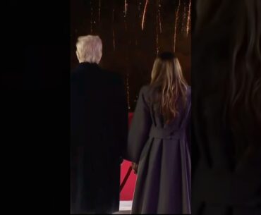 Trump & Melania watch fireworks show at Trump National Golf Club