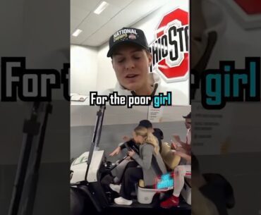 I felt so bad for that poor girl driving the cart, she did a great job of getting us off the field.