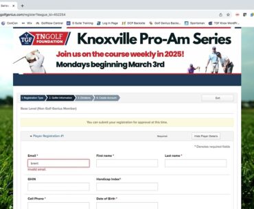 Membership Registration Tutorial - Knoxville Pro-Am Series