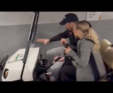 Ryan Day, Will Howard Golf Cart Crashes After Championship - Ohio State vs. Notre Dame Football