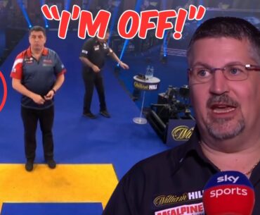Table Gate Incident between Gary Anderson and Mensur Suljović #darts