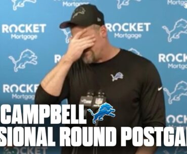 Dan Campbell was emotional following the Lions Divisional Round loss | Press Conference & Reaction