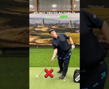 Turn your hips like the Pros, anyone can do it the right way! #golfdrills #golfswing