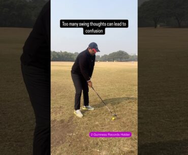 Too many swing thoughts create chaos. #trending #golfhumor #confusedmind #golfisfun #keepitsimple