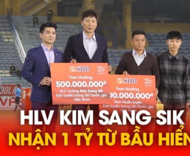 Bầu Hiển tặng 1 tỷ đồng cho HLV Kim Sang Sik