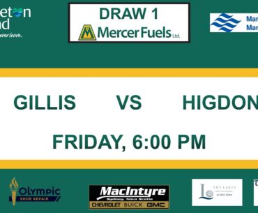 Mercer Fuels Cashspiel || Draw 1 - Team Higdon vs Team Gillis