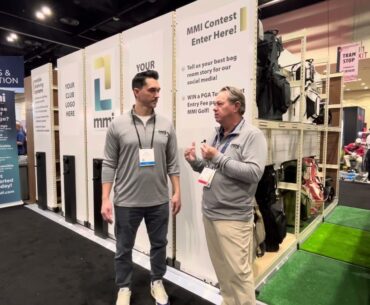 Craig talking with Paul about golf bag storage optimization. Making the golf operations staff safer!