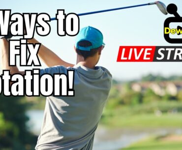 DewsweeperTV  is live! Fixing rotation thru ball & top of swing 3 lessons!
