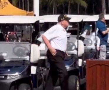 Watch: Donald Trump seen playing golf amidst diplomatic faceoff with Colombia