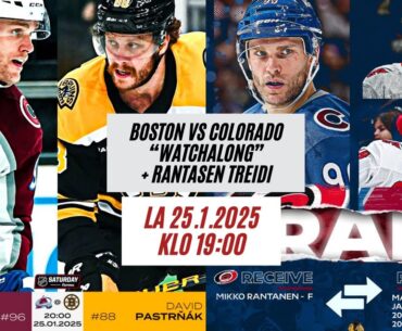 JParkkila #105 "Watchalong" I Boston vs Colorado (LIVE)