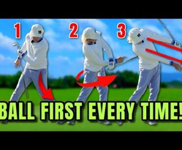 3 Keys To Hit The Golf Ball First Then Ground Second EVERY TIME!