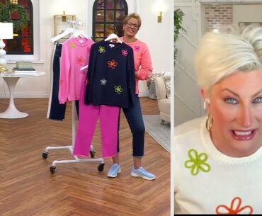 Belle by Kim Gravel Femme Flowers Chenille Daisy Sweater on QVC
