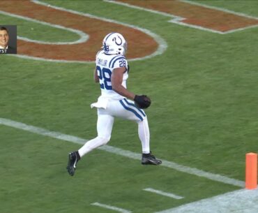 TD to turnover! Jonathan Taylor fumbles just before nearly scoring 41-yard TD