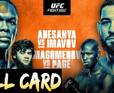 UFC Saudi Arabia Predictions Adesanya vs Imavov Full Card Betting Breakdown