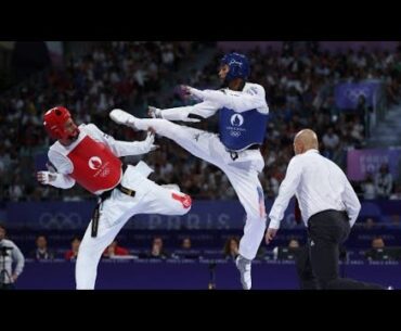 MANSOURI Farzad (EOR) vs CJ NICKOLAS (USA) | Round of 16 (Men -80kg) | 2024 Paris Olympics Taekwondo