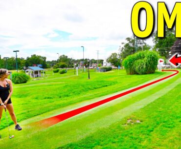 Elisha Got a Hole in One at the HARDEST Putting Course We've Ever Seen!