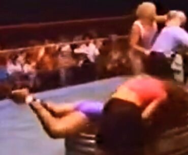 WWC WVR USWA JACQUELINE MOORE PRICHARD VS ERIC EMBRY DIRTY WHITE GIRL MUDPIT MATCH 7/13/1991 4K60FPS