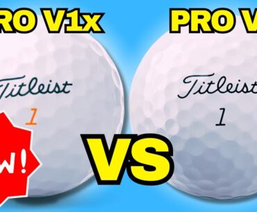 COMPARING NEW Pro V1x vs Titleist Pro V1 Golf Ball!