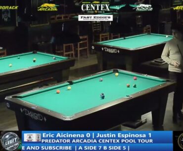 Eric Aicinena(738) vs Justin Espinosa(733)  / Predator Arcadia CenTex Pool Tour 2024 Finale