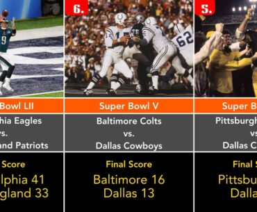 All Super Bowls Ranked: Worst to Best!