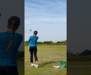 How far do you hit your 5 iron? #golf #golfshorts #viralgolf #golfgirl #golfer #golfswing #golftips