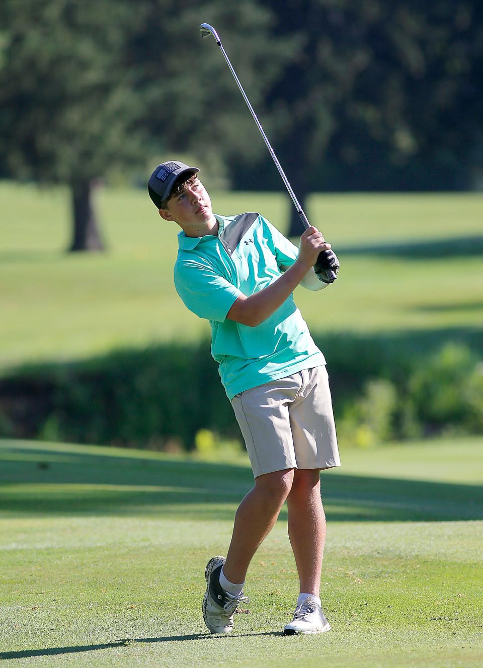 In this file photo from 2022, Dalton Beattie hits a shot during the second round of the Times-Gazette Junior Golf championship at Ashland Golf Club in Ashland.