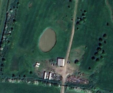 A satellite image of a golf course