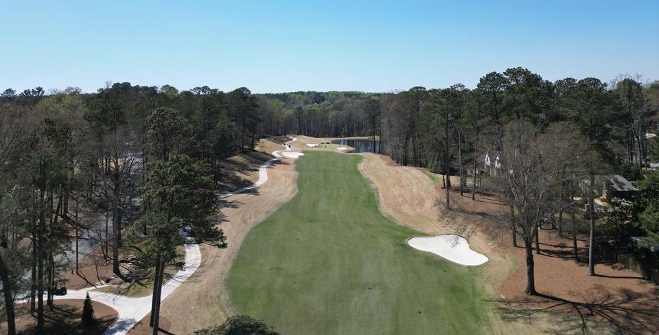 The par-5 No. 11 of Atlanta Country club after the recent renovation by Beau Welling (Courtesy of Atlanta Country Club)