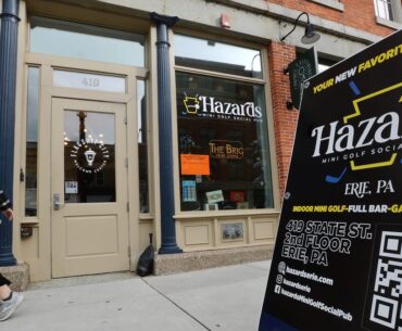Hazards Mini Golf and Social Pub opens in downtown Erie