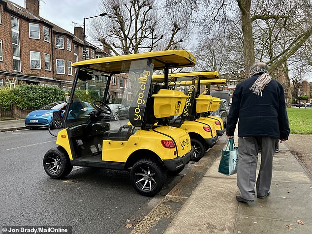 The bright yellow buggies are eye-catching - and by far the friendliest-looking thing on four wheels in London