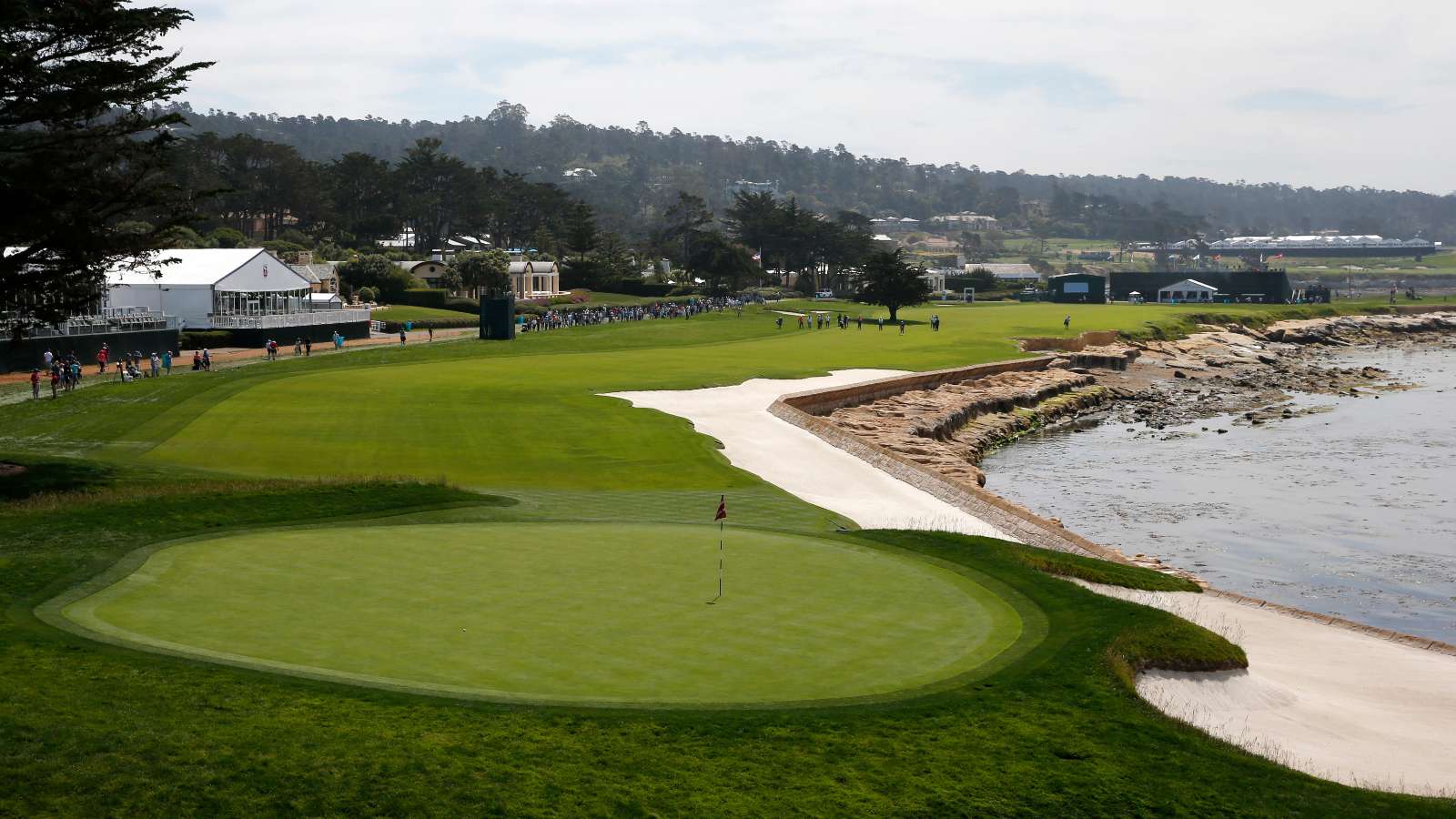 The 18th hole at Pebble Beach