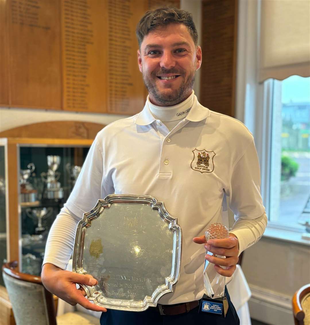 Bury St Edmunds GC's Sam Renville is the current holder of the the scratch Race To Aldeburgh title Picture: Simon Byford