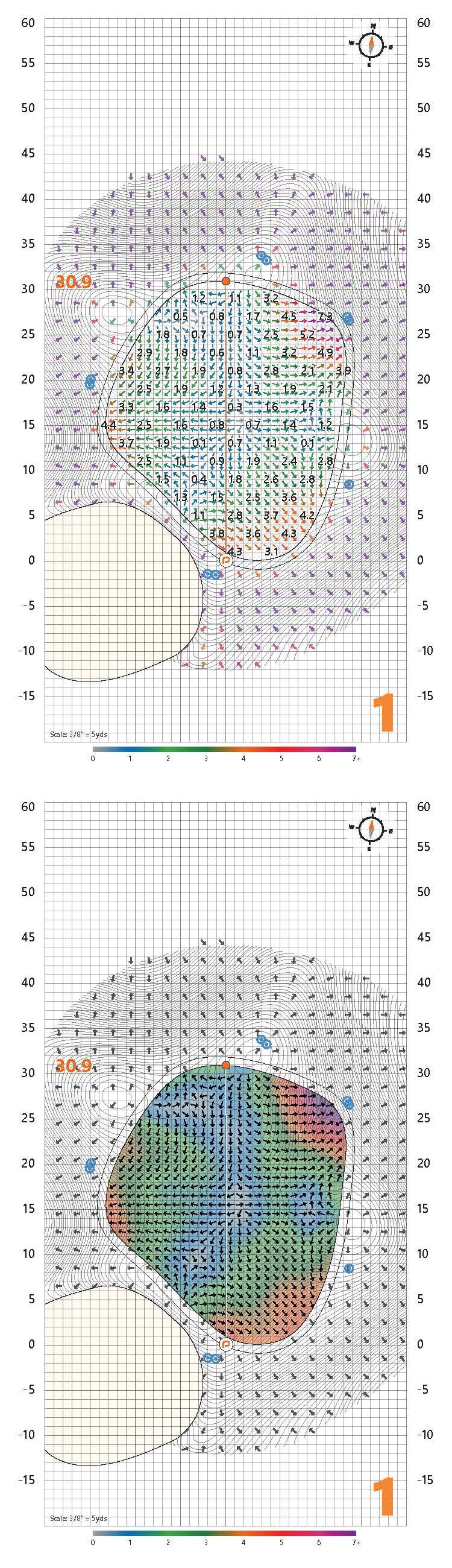 The PuttView yardage book for Sea Island Golf Club’s Seaside Course, site of The RSM Classic on the PGA Tour (Courtesy of PuttView)