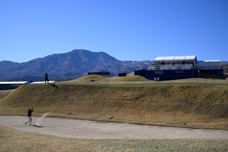 Iconic designer Pete Dye had some fun with the bunker on 16 at The AMEX