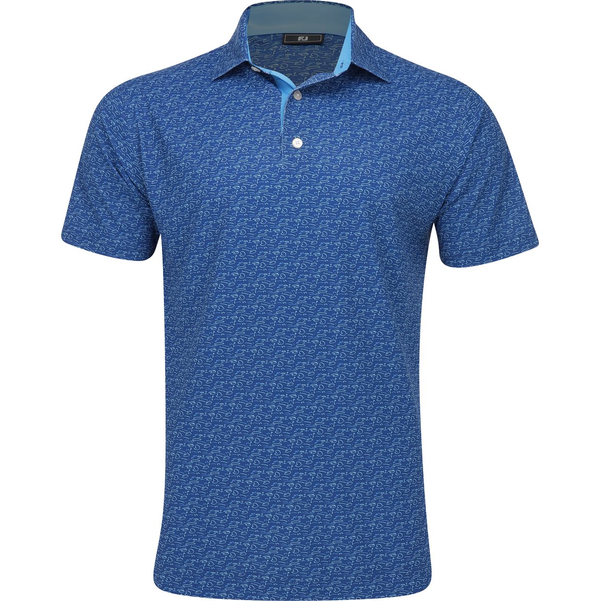 FootJoy Golf Course Doodle Stretch Pique -Previous Season Style -Deep Blue - Size M