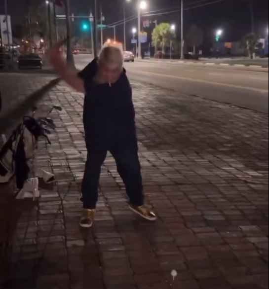 The golf legend remains on tour and celebrated the new year in typical fashion