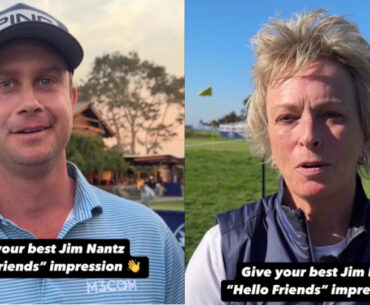 PGA Tour figures impersonate Jim Nantz's 'Hello, friends' intro