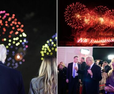 Trump watches fireworks alongside Melania during star-studded reception as inauguration weekend kicks off