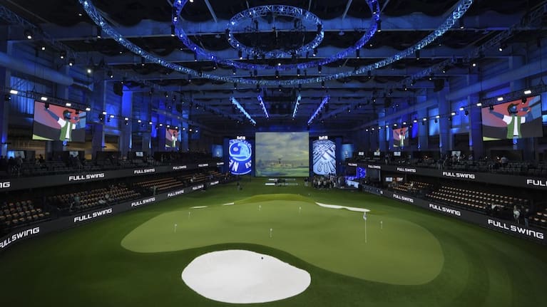 The SoFi Center is seen ahead of the inaugural match of the TMRW Golf League, between New York Golf Club and The Bay Golf Club.