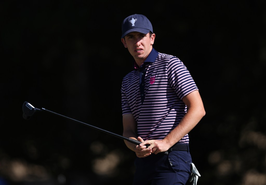  Tom McKibbin of Team Great Britain & Ireland looks across the 14th green during the foursomes matches on day two of the Team Cup at Abu Dhabi Golf Resort on January 11, 2025 
