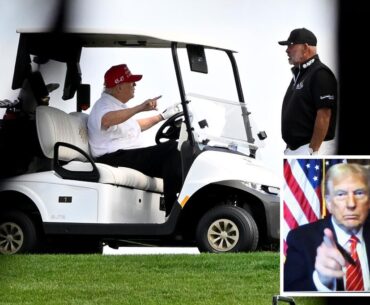 Unfazed Donald Trump gets in round of golf after teeing off on NY judge at hush-money sentencing