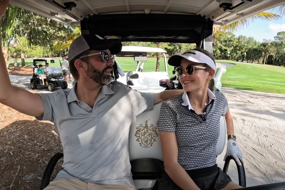 Kai Trump golfs with father Donald Trump Jr (Kai Trump/ YouTube)