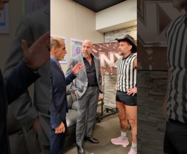 Triple H and Shawn Michaels had to make sure CM Punk was ready for tonight...😂 #WWENXT