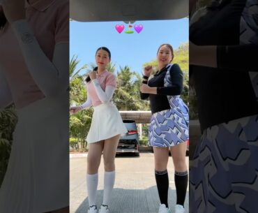 Golf girls 🩷💜⛳️ #tiktokdance #golfoutfits #golfgirls