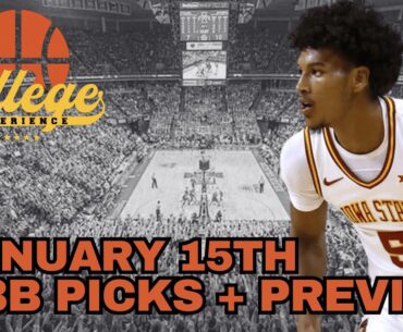 College Basketball Picks - Wednesday, January 15th | The College Experience: Basketball